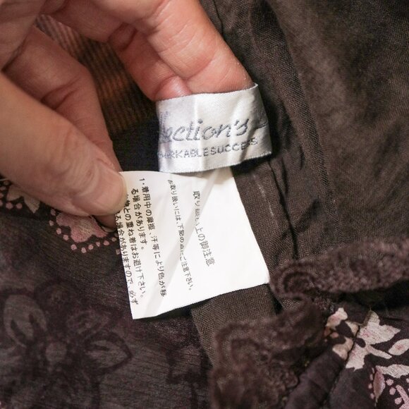 Sheer Fairycore Plum Floral Short Sleeve Babydoll Blouse 🍇 JAPANESE BRAND - Picture 8 of 9